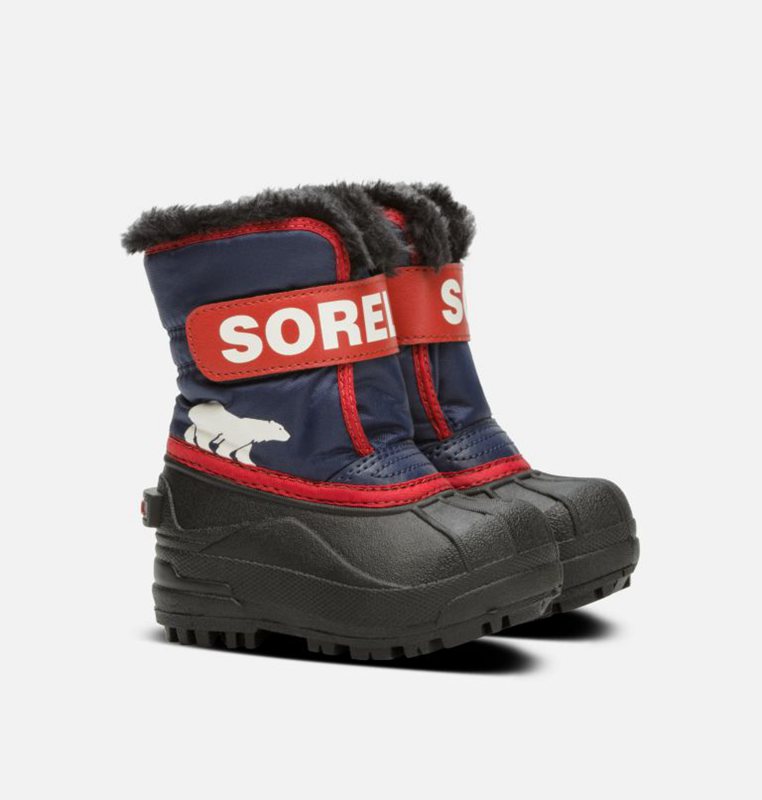 Sorel Çocuk Toddler Commander™ - Kar Botu Lacivert/Kırmızı - 168-HSUPXB